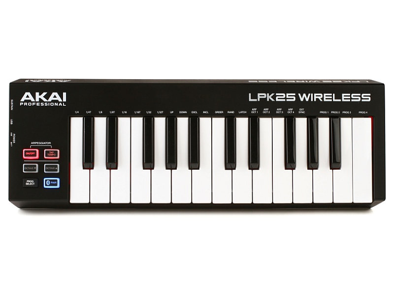 Akai Pro LPK 25 Wireless vezeték nélküli USB/MIDI billentyűzet | hangszerdiszkont.hu