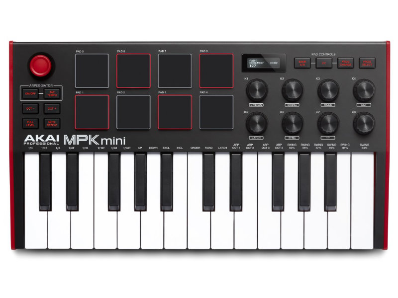 Akai Pro MPK Mini Mk3 USB/MIDI Pad és billentyűs kontroller | hangszerdiszkont.hu