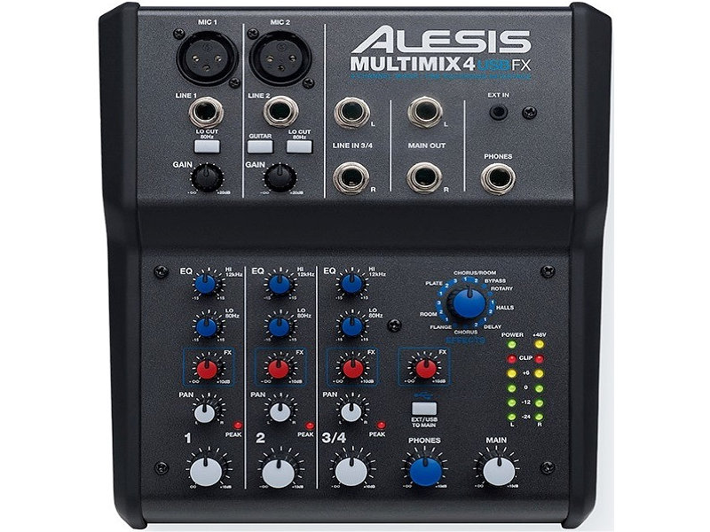 Alesis Multimix 4 USBFX 4 csatornás keverőpult | hangszerdiszkont.hu