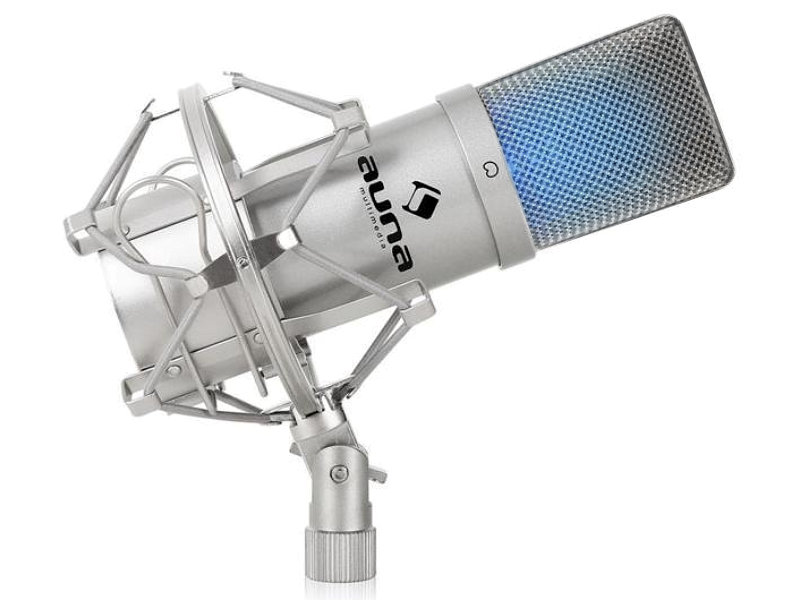 Auna MIC-900S-LED Silver USB-s stúdiómikrofon | hangszerdiszkont.hu