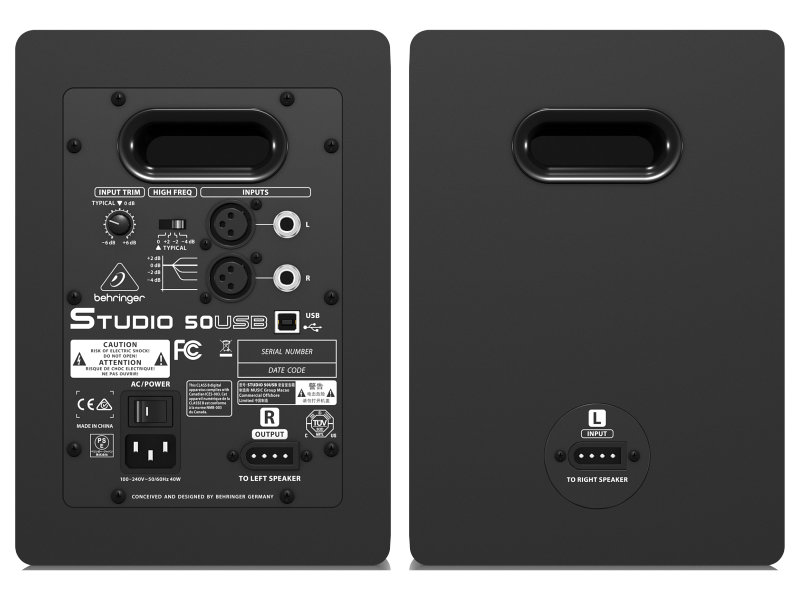 Behringer Studio 50USB 150W aktív monitor hangfalpár | hangszerdiszkont.hu