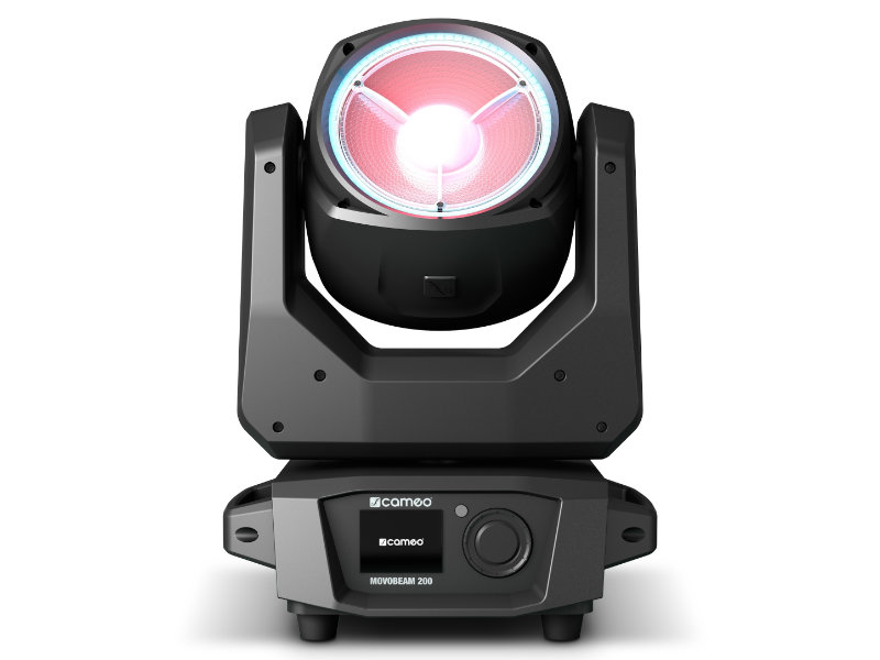 Cameo Movo Beam 200 mozgófejes lámpa korlátlan forgással és LED gyűrűvel | hangszerdiszkont.hu