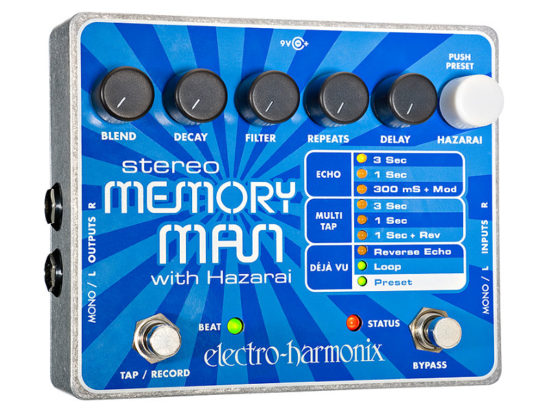 Electro-Harmonix Stereo Memory Man with Hazarai effektpedál | hangszerdiszkont.hu