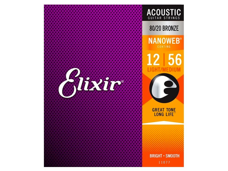 Elixir 11077 NanoWeb Light Acoustic 80/20 bronz 12-56 | hangszerdiszkont.hu