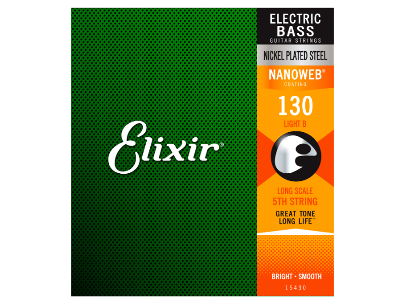 Elixir 15430 NanoWeb Light B Nickel ötödik basszus húr .130 | hangszerdiszkont.hu