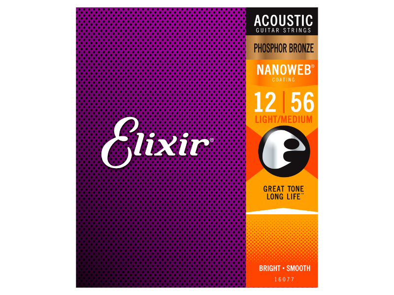 Elixir 16077 NanoWeb Light-Medium Acoustic foszforbronz 12-56 | hangszerdiszkont.hu