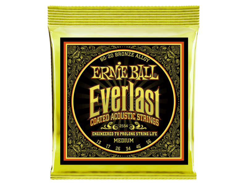 Ernie Ball 2554 Everlast Coated  Bronze Medium Acoustic 13-56 | hangszerdiszkont.hu