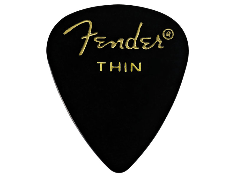 Fender 351 Shape Classic Black Celluloid gitárpengető - thin | hangszerdiszkont.hu