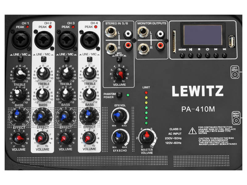 Lewitz PA 410M 100W hangosítási rendszer | hangszerdiszkont.hu