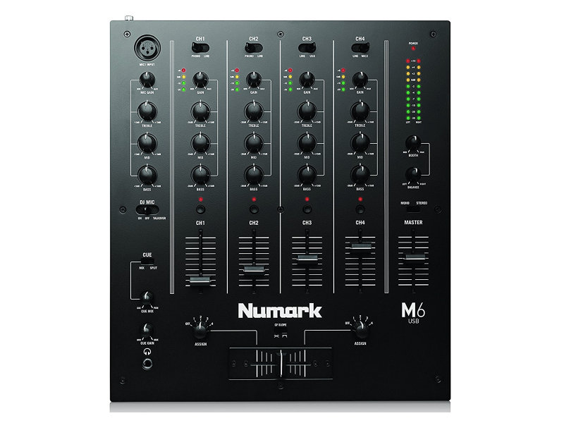 Numark M6 USB Black 4-csatornás USB-s DJ scratch keverő | hangszerdiszkont.hu
