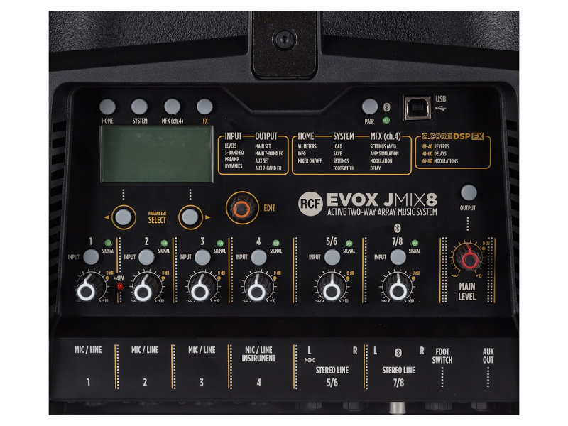 RCF EVOX JMIX8 700W aktív hordozható array hangrendszer | hangszerdiszkont.hu