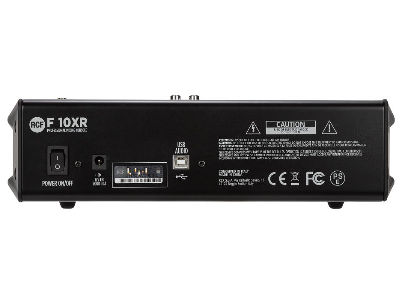 RCF F 10XR 10-csatornás, effektes/USB-s keverőpult | hangszerdiszkont.hu