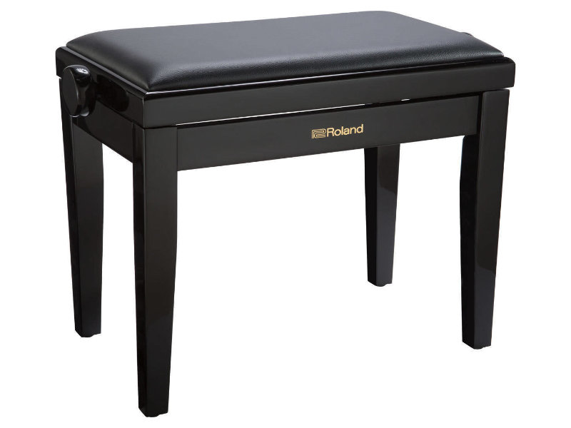 Roland RPB-200PE prémium fa zongorapad, műbőr ülőfelülettel, állítható magassággal - magasfényű fekete | hangszerdiszkont.hu