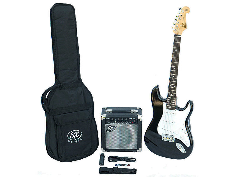 SX SE1 Electric Guitar Kit Black | hangszerdiszkont.hu