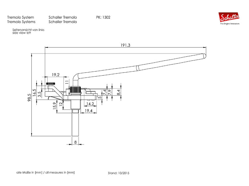 Schaller Floyd Rose Tremolo System - fekete | hangszerdiszkont.hu