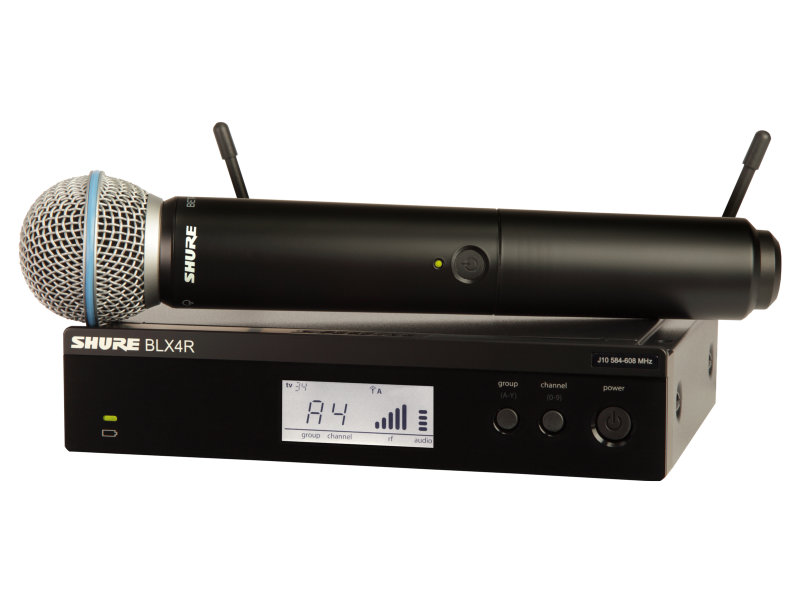 Shure BLX24RE/B58 HE8 Rackes vezeték nélküli kéziadós dinamikus mikrofon szett - KÉSZLETAKCIÓ! | hangszerdiszkont.hu