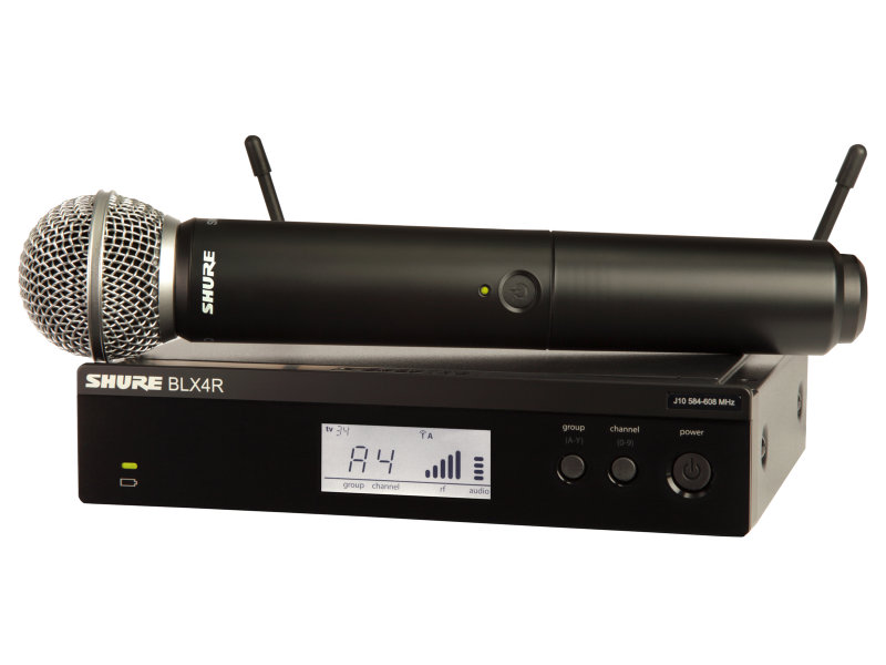 Shure BLX24RE/SM58 H8E Rackes vezeték nélküli kéziadós dinamikus mikrofon szett | hangszerdiszkont.hu