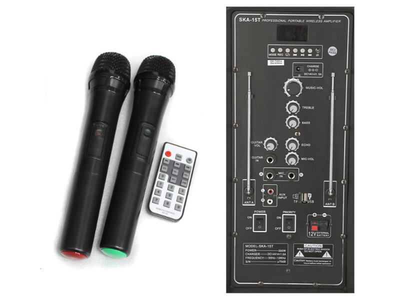 Soundking SKA15T 150W akkus mobil hangfal 2-mikrofonnal | hangszerdiszkont.hu
