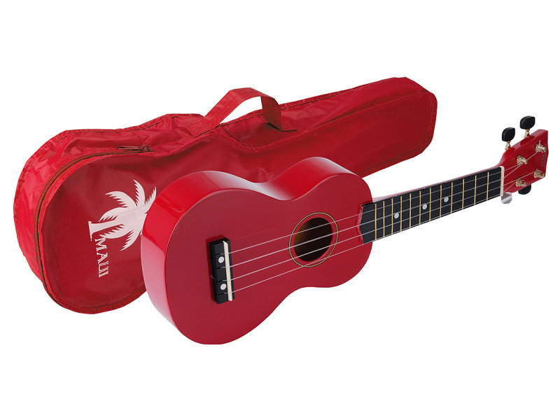 Soundsation MUK10 RD Maui szoprán ukulele tokkal | hangszerdiszkont.hu