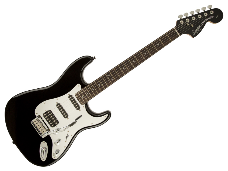 Squier Black And Chrome Standard Stratocaster HSS | hangszerdiszkont.hu