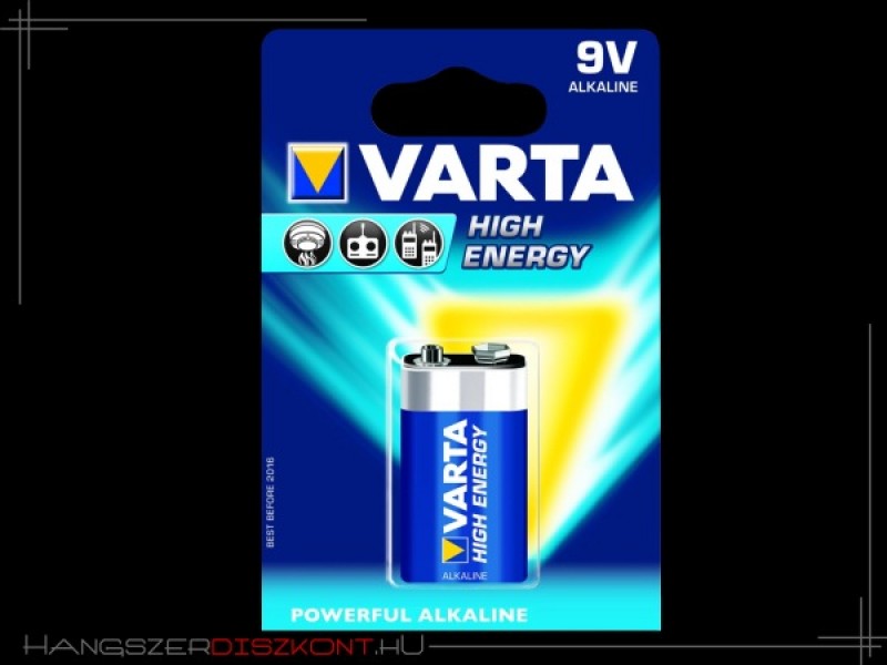 Varta High Energy 6LR61 9V elem | hangszerdiszkont.hu