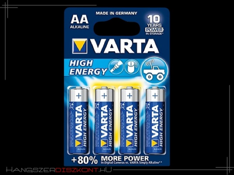 Varta High Energy AA/LR6 1,5V ceruza elem -  4db | hangszerdiszkont.hu