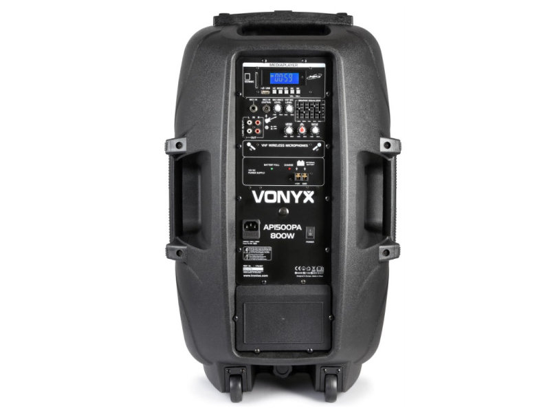 Vonyx AP1200PA 300W akkus mobil hangosítás kéziadós-, kitűző- és fejpántos mikrofonnal | hangszerdiszkont.hu