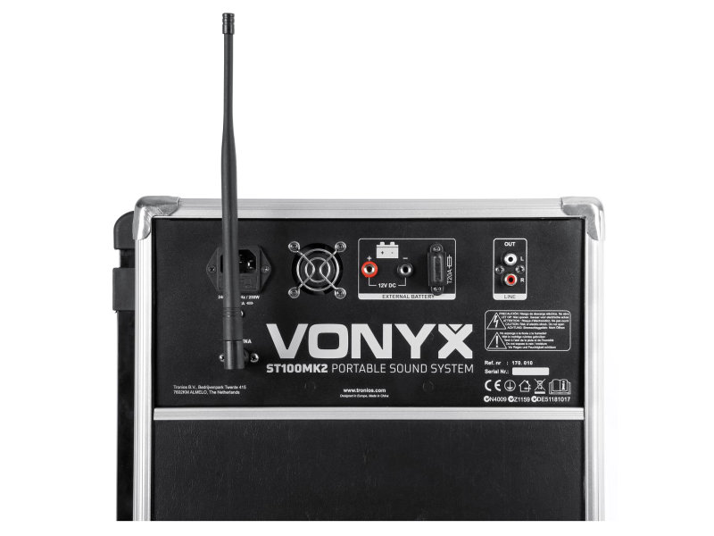 Vonyx ST-100 250W akkus mobil hangosítás 2-mikrofonnal | hangszerdiszkont.hu