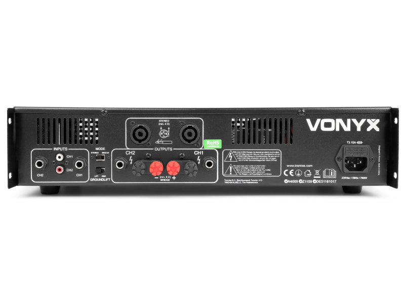 Vonyx VXA-2000 2x1000W végfok erősítő | hangszerdiszkont.hu