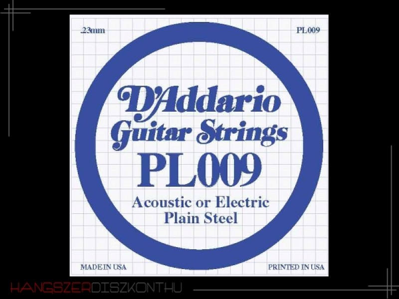 DAddario PL009 Plain Steel Singles acélhúr | hangszerdiszkont.hu
