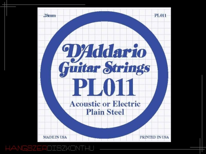 DAddario PL011 Plain Steel Singles acélhúr | hangszerdiszkont.hu